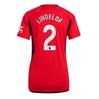 Manchester United Victor Lindelof #2 Hjemmebanetrøje Dame 2023-24 Kortærmet